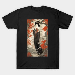 Classic Japanese Style Geisha Artwork T-Shirt